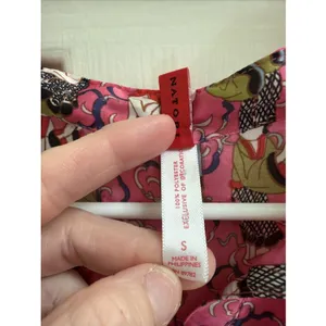Josie Natori Sleepshirt Gown Sz S Oriental Geisha Pink‎ Figural FLAW READ thumbnail 5
