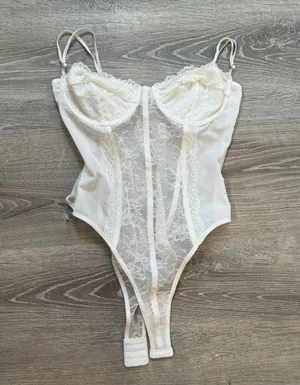 White Fox Lace Bodysuit thumbnail 1