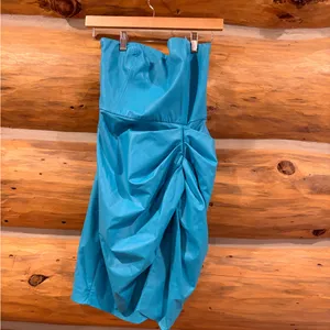 Amanda Uprichard Mohan Dress Marina Blue Short Sleeveless size S thumbnail 4