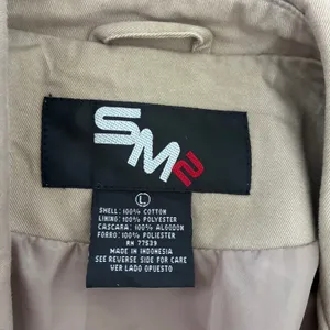 SM2 Tan Khaki Full Zip Cotton Utility Jacket Womens Large Mid-Length Coat‎ thumbnail 3