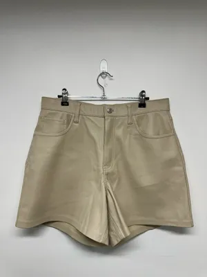 Abercrombie & Fitch The Dad Short High Rise Vegan Leather thumbnail 4