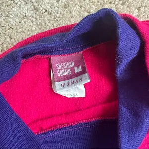 Vintage Women’s Pink Knit Patterned Crewneck Sweater thumbnail 3