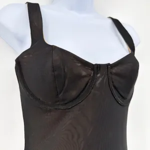 Showpo Laney Mesh Sweetheart Neck Maxi Dress Black Bustier Bodycon NWT US 4 AU 8 thumbnail 6