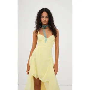 For Love & Lemons June Maxi‎ Dress Yellow XS NWT thumbnail 3