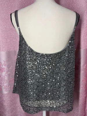 Vintage DEB Sequin Scoop Neck Cami Top thumbnail 2