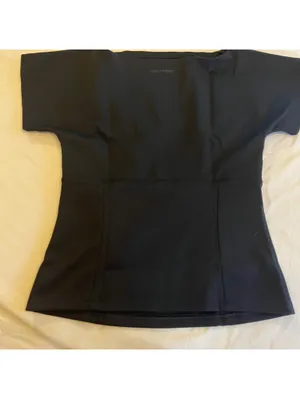New Girlfriend Collective Bea Cutout Baby T Open Slit Front Active Top Black XL thumbnail 5