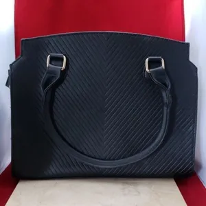 Large Black Bag/Tote with Shoulder Strap & Gold Tone Hardware thumbnail 3