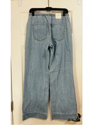Banana Republic Wide Leg Jeans Size XS Light Blue thumbnail 3