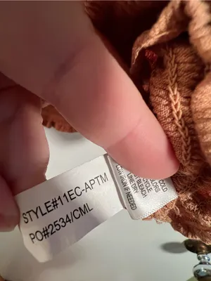Self Love Women’s Size XL Cropped Faux Wrap Top Rust Brown Orange Lace Smocked thumbnail 10