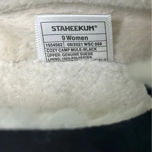 Staheekum Women's Cozy Camp Mule Slip On Shoes Genuine Suede & faux‎ fur Size 9 thumbnail 5