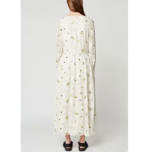 Sister Paul & Joe Maxi Dress Womens 34 Off White Floral La Crima Long Sleeve NWT thumbnail 2
