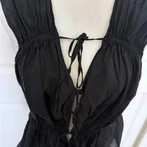 H&M Black Sleeveless Blouse with Tie Details thumbnail 5