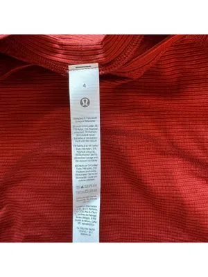 Lululemon Swiftly Tech Cropped Short Sleeve 2.0 Cherry Ember Size 4 NWT thumbnail 5