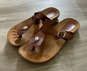 Yokono Made in Spain Ibiza Brown T-Strap Leather Sandals Size 7.5 thumbnail 1