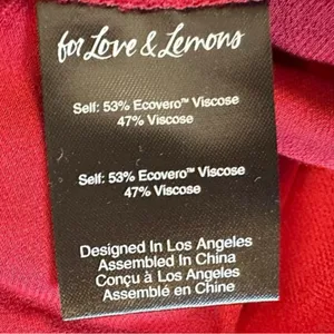 For Love And Lemons Elora Midi Dress Red Medium NWT Evening Party Slit Holiday thumbnail 11