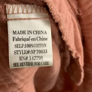 Vestique 100% Cotton Orange/Rust Romper Size M thumbnail 6
