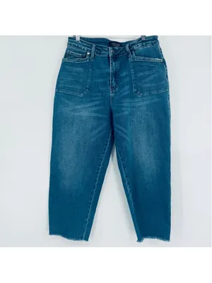 Women's Judy Blue Barrel Fit Culottes Jeans Size 13 Blue thumbnail 3