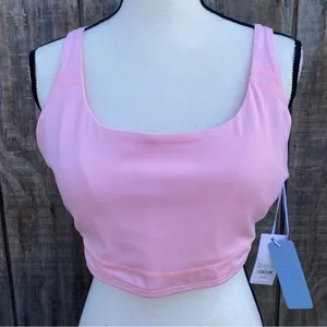New Southern Tide Womens XL Sports Bra Pink Striped Nessa Skip Strappy Back thumbnail 2