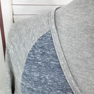 Majestic Official MLB New York‎ Yankees V Neck Slub Tee Shirt Blue Grey Medium thumbnail 6
