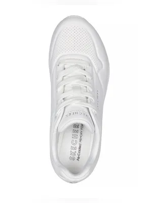 Skechers Uno-Flex All-White Low-Top Lace-Up Sneakers Size 7.5 thumbnail 4