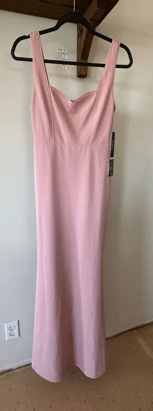Occasion maxi blush pink dress thumbnail 1