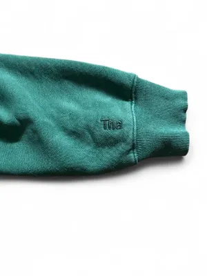 Aritzia TNA Cozy Fleece Perfect Crew neck Sweatshirt Size XXS Forest Green thumbnail 4