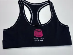 Gymshark Your Plate or Mine Bralette Black S NWOT thumbnail 1