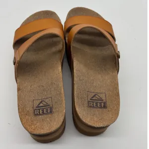 Reef Cushion Vista Hi 2.5 Tan Platform Slide Sandals Womens 7 thumbnail 8