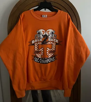 Vintage 90s Tennessee Crewneck Sweatshirt Orange thumbnail 2