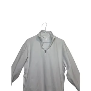 Athleta Quarter Zip Sweatshirt Womens XS Light Gray Cotton Blend Pullover Pocket thumbnail 4
