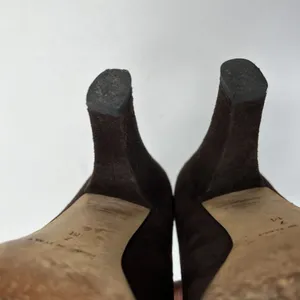 Michael Kors Collection Size 7 Pumps Heels Brown Suede Platform Designer Italy thumbnail 10