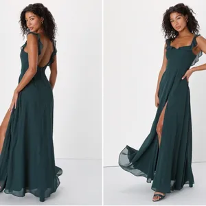 LULUS Prom Wedding Bridesmaid Romantic Flowy Chiffon Maxi Dress thumbnail 4