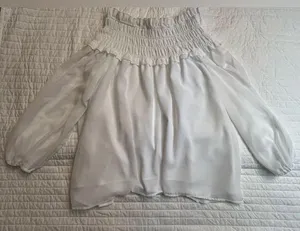 NWT Mazik white off shoulder blouse thumbnail 1