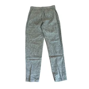 Uniqlo Linen Cotton Blend Tapered Trouser Pants Gray Womens Size XS thumbnail 2