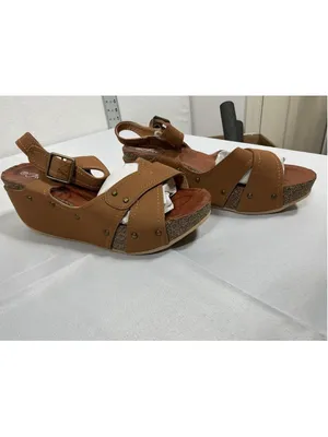 Woman’s New Forever Freya-23 Cork Platform Wedge Strappy Sandal Size 7 Tan thumbnail 2