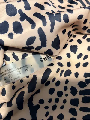 SHEIN Beige and Black Leopard-Print Bikini Top thumbnail 3