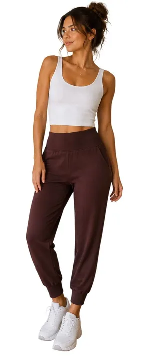 Old Navy Active PowerSoft High-Rise Jogger Pants Women’s Large Brown thumbnail 1