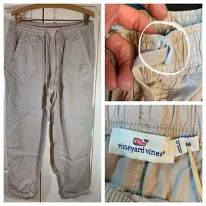 Vineyard Vines Joggers‎ Women's Medium Elastic Waist Pants Lightweight READ thumbnail 2