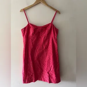 Lilly Pulitzer Karina Lipstick Pink‎ Lace Empire Waist Dress Adorable thumbnail 4