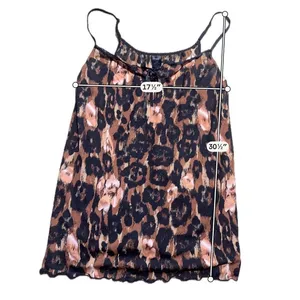 Smart & Sexy Leopard Print Camisole Top Brown Animal Print‎ Bow Detail Medium thumbnail 3
