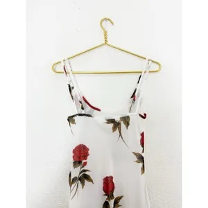 VRG Grl Rose Print White Midi Slip Dress Size 6 Romantic Wedding Feminine thumbnail 12