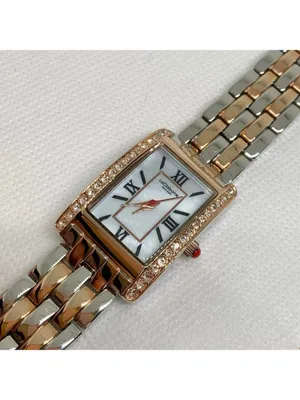 Liz Claiborne women watch two tone 22mm quartz Roman numeral 7” running thumbnail 2