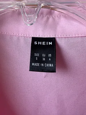 SHEIN Light Pink Short-Sleeve Button-Down Shirt thumbnail 4