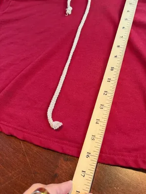Unbranded Cropped Oversized Thin Hoodie Maroon Burgundy Size Medium thumbnail 10