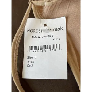 Rene Rofe Nude Padded Bra Size Small Sports Pleated Stretch Activewear Gym thumbnail 10