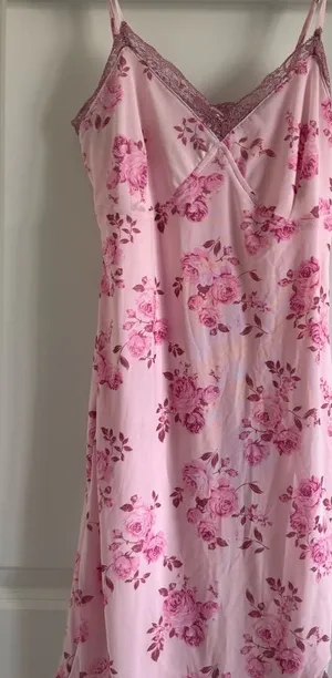 wild fable Pink Floral Lace-Trim Slip Chemise thumbnail 1