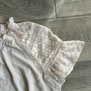 Express Cream Lace Sleeve Blouse thumbnail 3