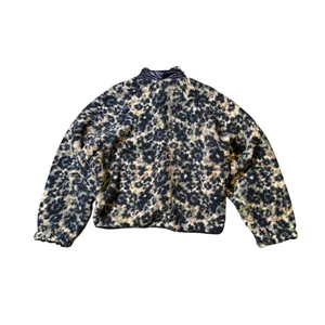 Calme Green Tan Black Printed Fleece Jacket thumbnail 7