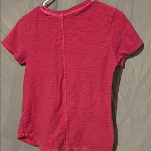 Pilcro Pink Short Sleeve Tee Classic Crew Neck thumbnail 2