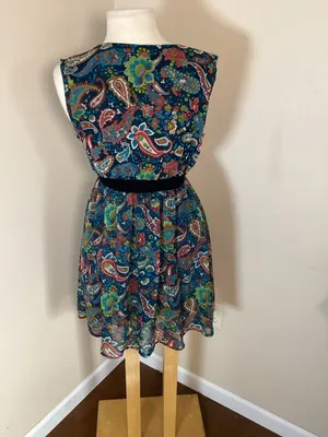 Flying Tomato Paisley Print Sleeveless Dress Size Medium thumbnail 3